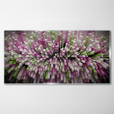 Glasbild Geometrische Farbexplosion