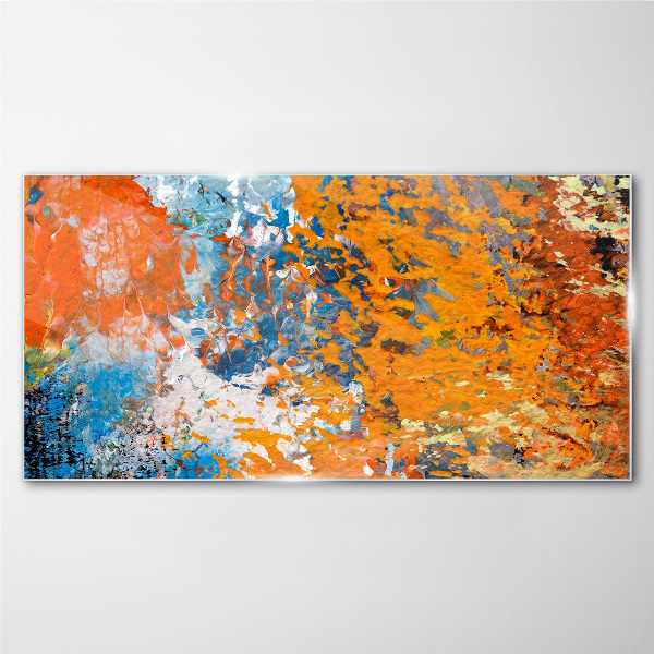 Glasbild Dynamische Farben in einer abstrakten Landschaft