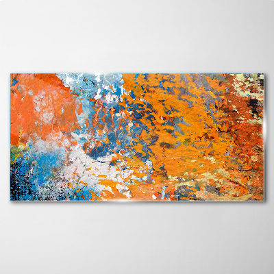 Glasbild Dynamische Farben in einer abstrakten Landschaft