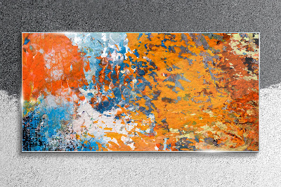 Glasbild Dynamische Farben in einer abstrakten Landschaft