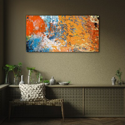 Glasbild Dynamische Farben in einer abstrakten Landschaft
