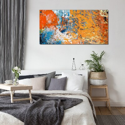 Glasbild Dynamische Farben in einer abstrakten Landschaft
