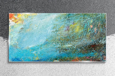Glasbild Abstraktes Farbenspiel