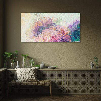 Glasbild Blumenträume in Pastelltönen