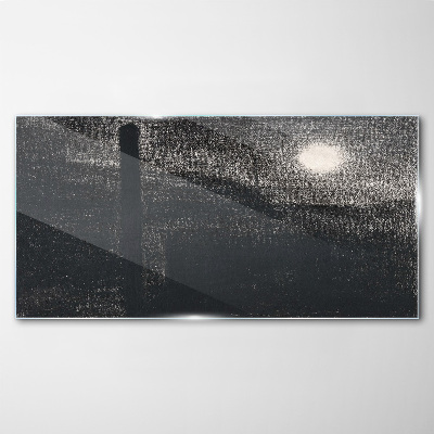 Bild auf glas Sonnenuntergang über der Stadt