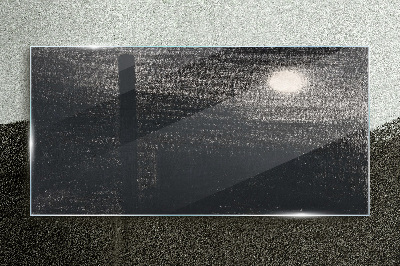 Bild auf glas Sonnenuntergang über der Stadt