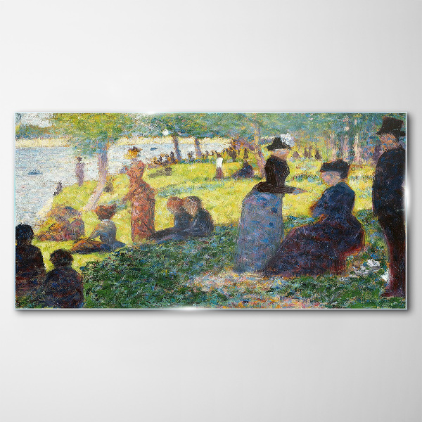 Foto glasbild Sommernachmittag am Fluss