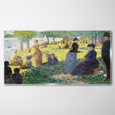 Foto glasbild Sommernachmittag am Fluss