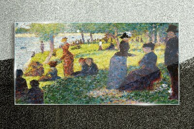 Foto glasbild Sommernachmittag am Fluss