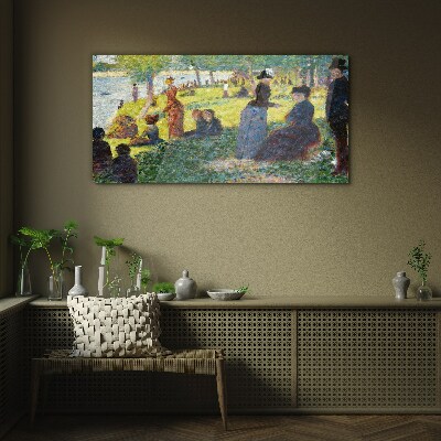 Foto glasbild Sommernachmittag am Fluss