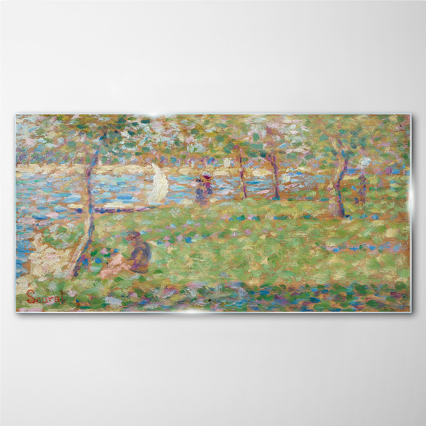 Glasbild Inselmalerei Seurat