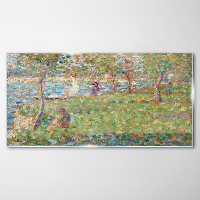 Glasbild Inselmalerei Seurat