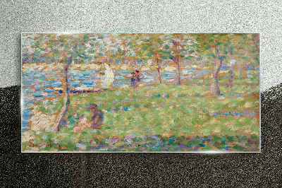 Glasbild Sommernachmittag am Fluss