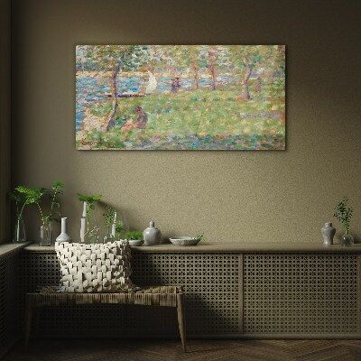 Glasbild Inselmalerei Seurat