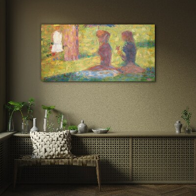 Glasbild Eingefangene Momente in Pastellfarben