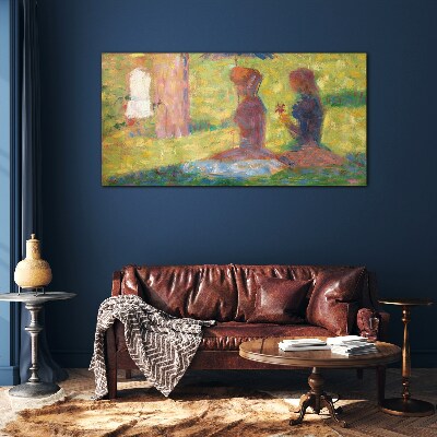 Glasbild Eingefangene Momente in Pastellfarben