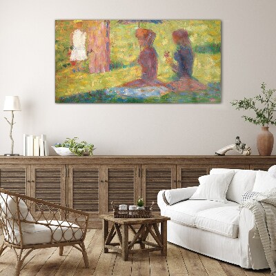 Glasbild Eingefangene Momente in Pastellfarben
