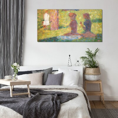 Glasbild Eingefangene Momente in Pastellfarben