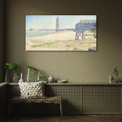Foto auf glas Ein Leuchtturm an der Küste