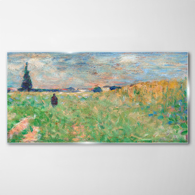 Glasbild Ein Spaziergang im Grünen