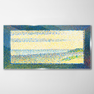 Glasbild Meereslandschaft Gravelines Seurat