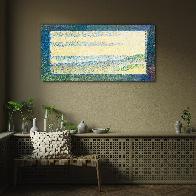 Glasbild Meereslandschaft Gravelines Seurat