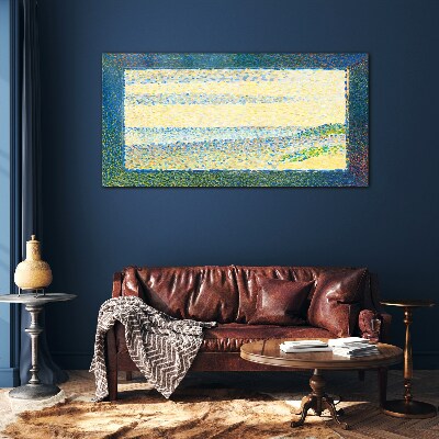 Glasbild Meereslandschaft Gravelines Seurat