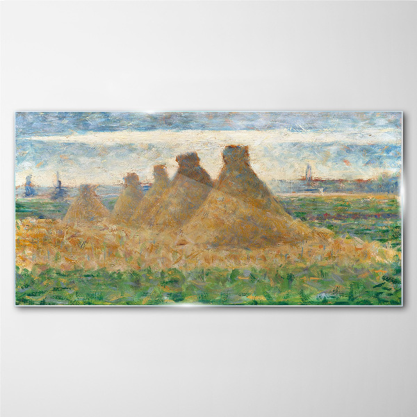 Glasbild Goldene Heuhaufen