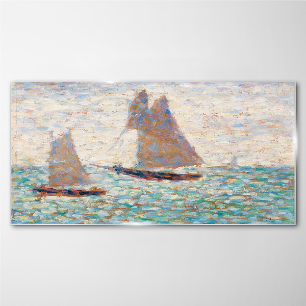 Glasbild Segelt auf ruhiger See