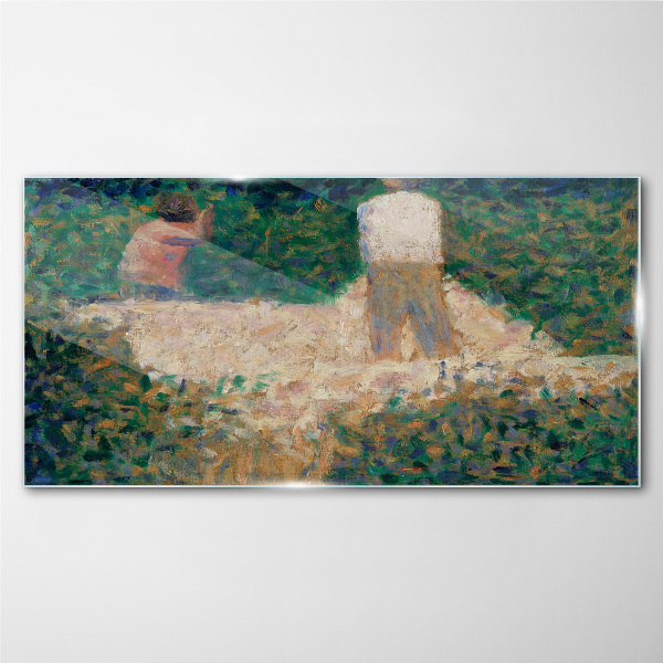 Glasbild Zwei Seurat-Steinbrecher