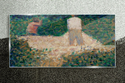 Glasbild Zwei Seurat-Steinbrecher