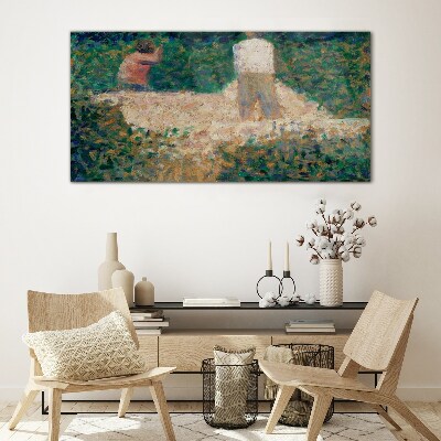 Glasbild Zwei Seurat-Steinbrecher