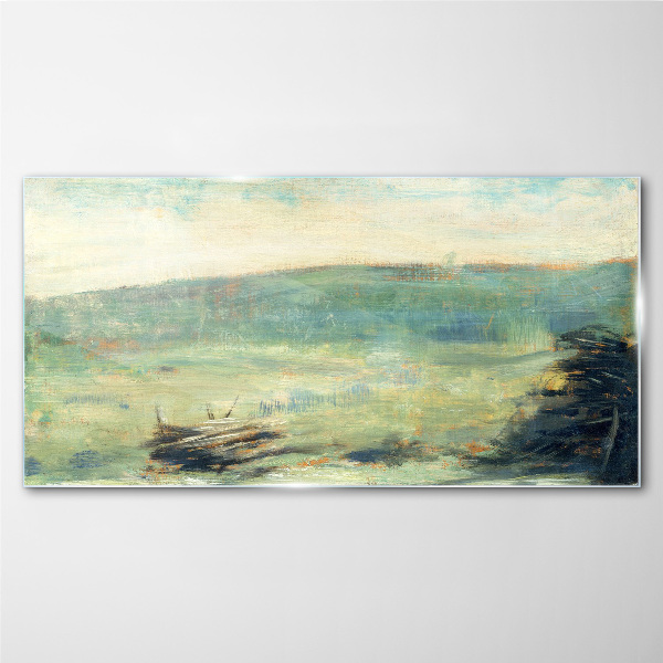 Bild auf glas Eine friedliche Landschaft in Pastelltönen