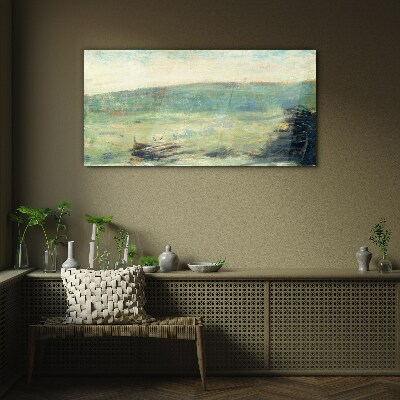 Bild auf glas Eine friedliche Landschaft in Pastelltönen
