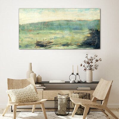 Bild auf glas Eine friedliche Landschaft in Pastelltönen