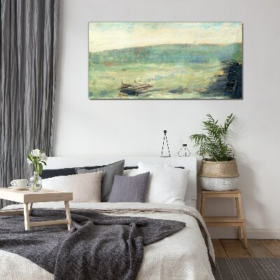 Bild auf glas Eine friedliche Landschaft in Pastelltönen