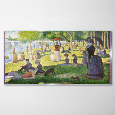 Glasbild La Grande Latte Seurat