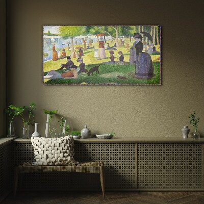 Glasbild La Grande Latte Seurat