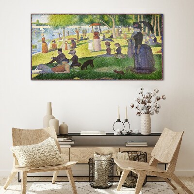 Glasbild La Grande Latte Seurat