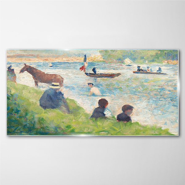 Glasbild Sommernachmittag am Fluss