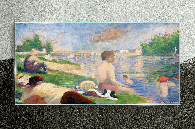 Glasbild Sommerliche Entspannung am Wasser