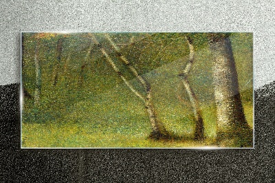 Glasbild Wald bei Pontaubert Seurat