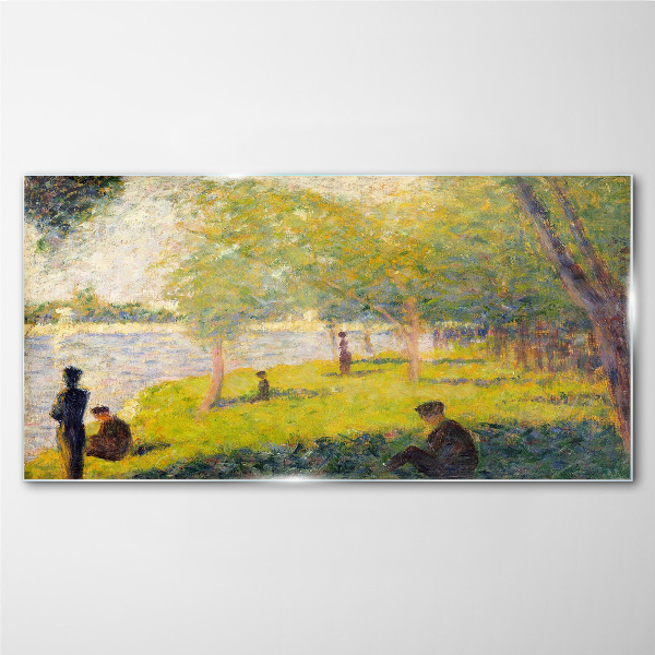 Glasbild Ein Sommertag am Fluss