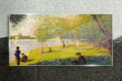 Glasbild Ein Sommertag am Fluss