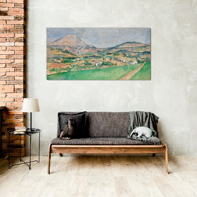 Bild auf glas drucken Berglandschaft