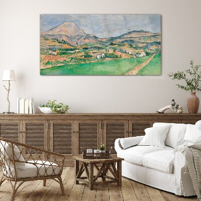Bild auf glas drucken Berglandschaft