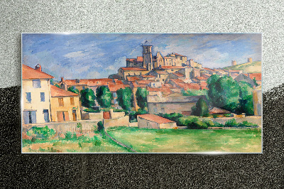 Glasbild Gardanne Paul Cézanne