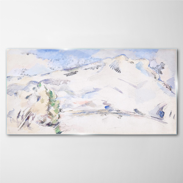Foto auf glas Berglandschaft in Pastelltönen