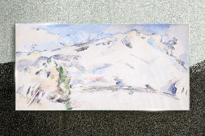 Foto auf glas Berglandschaft in Pastelltönen
