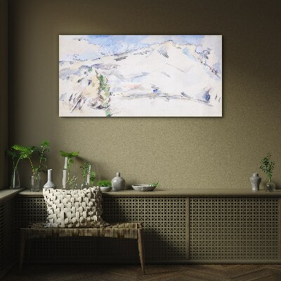 Foto auf glas Berglandschaft in Pastelltönen